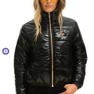 Aviator Nation Gloss black sunburst puffer